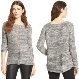 Women's Black and Gray Sweater